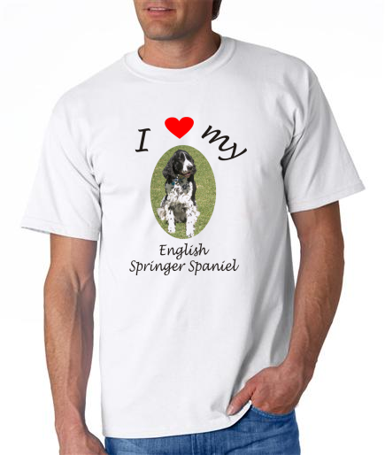 Dogs - English Springer Spaniel Picture on a Mens Shirt